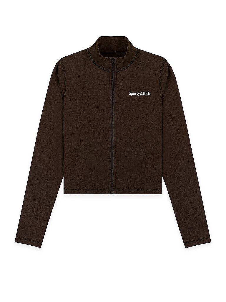SPORTY & RICH Sweatjacke SERIF  braun | M