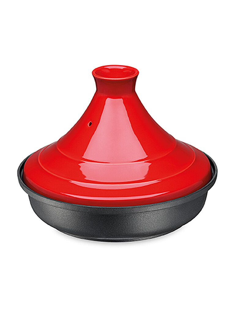 SPRING Tajine Escale 28cm/2l Schwarz/Rot rot