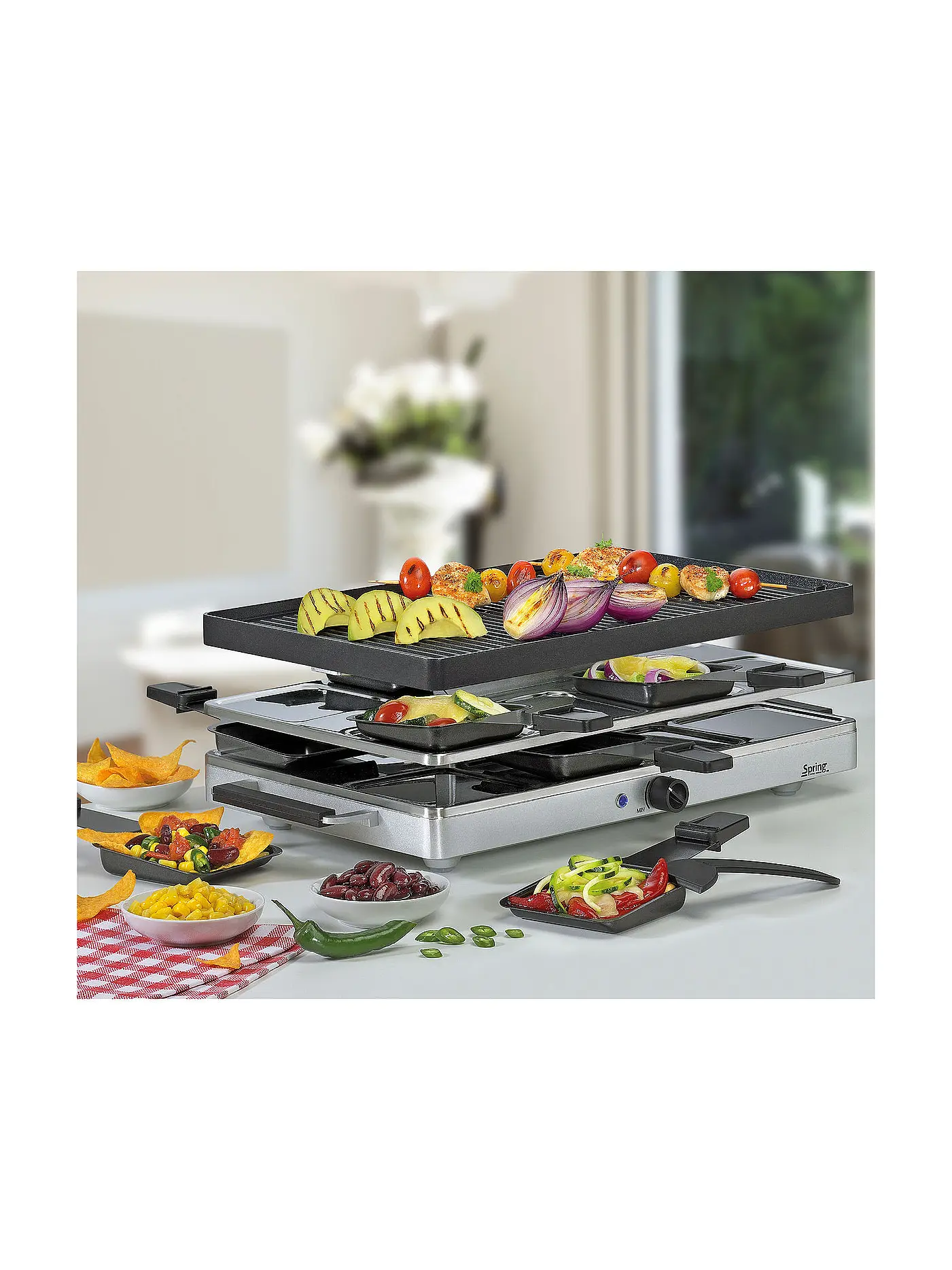 SPRING | Raclette8 CLASSIC Alu-Grillplatte | schwarz