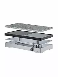 SPRING | RACLETTE8 CLASSIC DUO - Raclette mit Alugrillplatte + Granitstein | Silber