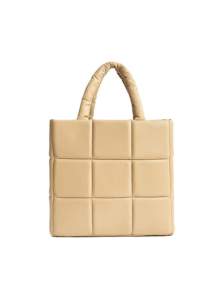 STAND | Ledertasche - Shopper Assante Puffy Bag | beige