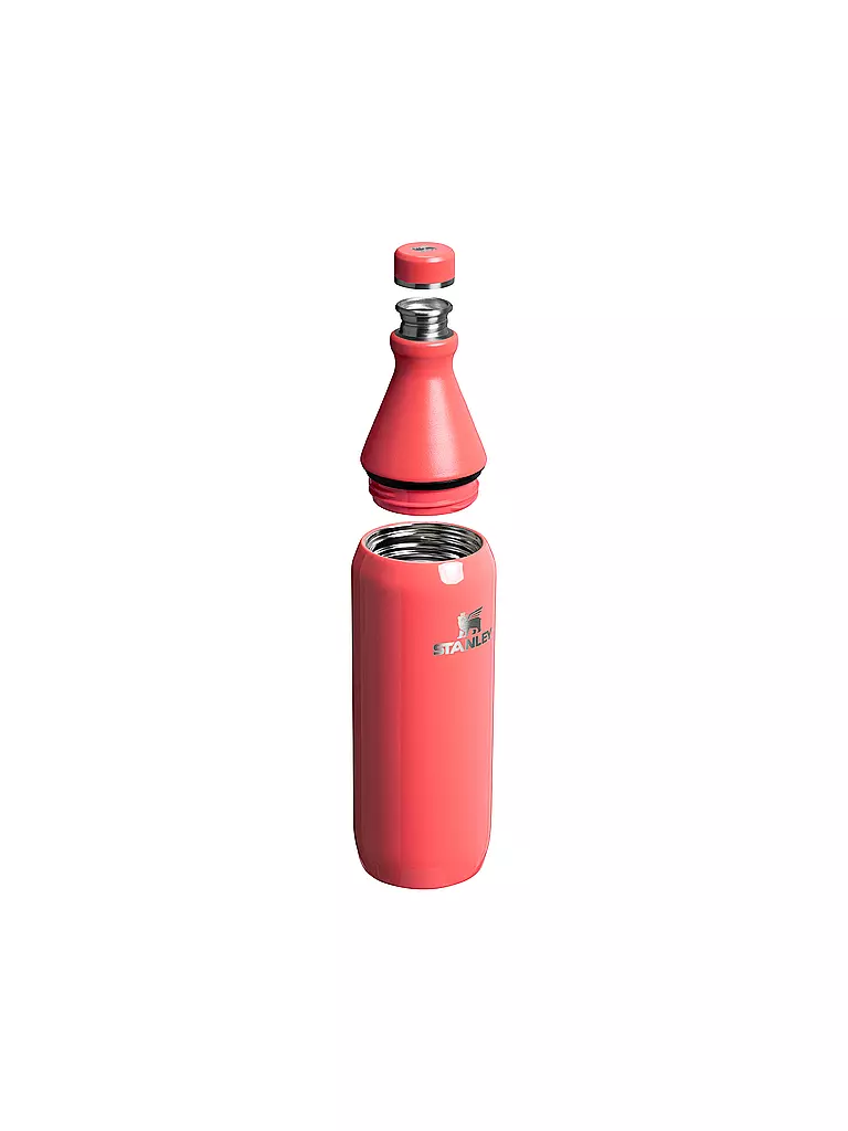 STANLEY | Isolierflasche - Thermosflasche ALL DAY SLIM BOTTLE 0,6l Hot Coral | hellblau