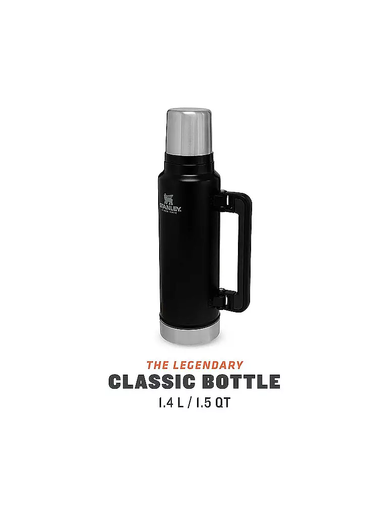STANLEY | Isolierflasche - Thermosflasche Classic Legendary Bottle 1,4l Schwarz | schwarz