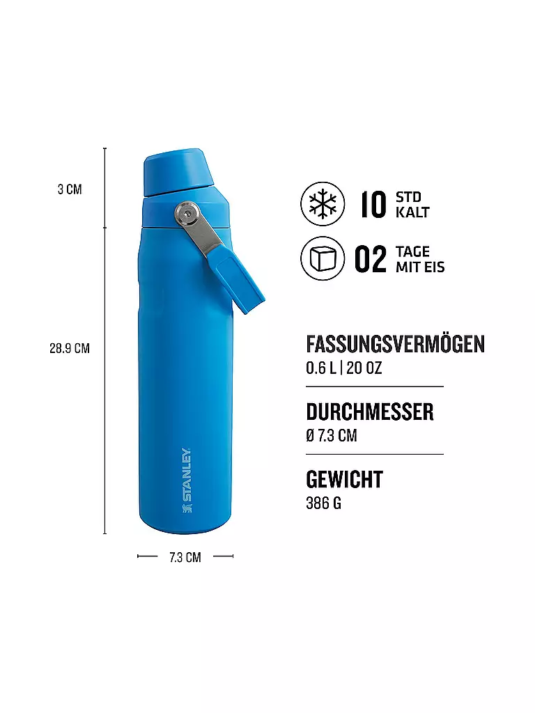 STANLEY | Isolierflasche - Thermosflasche ICEFLOW FAST FLOW BOTTLE 0,6l Azure | blau