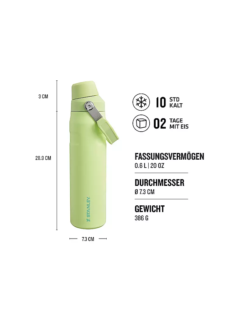 STANLEY | Isolierflasche - Thermosflasche ICEFLOW FAST FLOW BOTTLE 0,6l Citron  | gelb