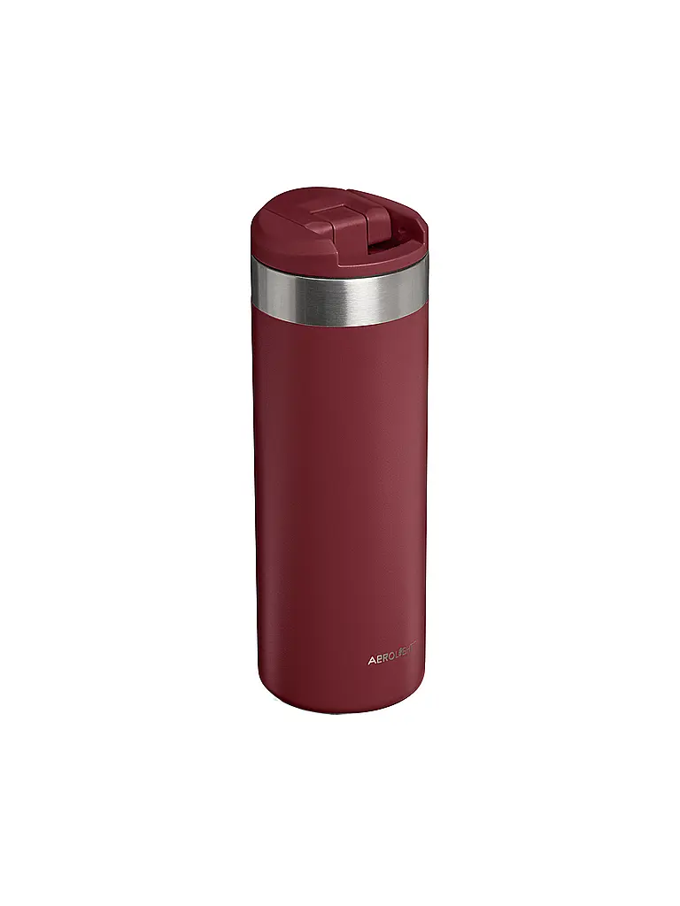 STANLEY | Isoliertrinkbecher AEROLIGHT TRANSIT MUG HAMMERTONE 0,47l Cranberry  | dunkelrot