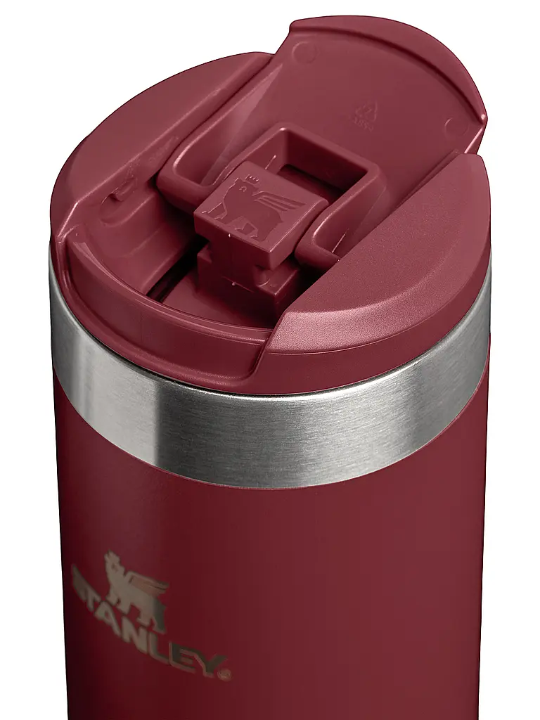 STANLEY | Isoliertrinkbecher AEROLIGHT TRANSIT MUG HAMMERTONE 0,47l Cranberry  | dunkelrot