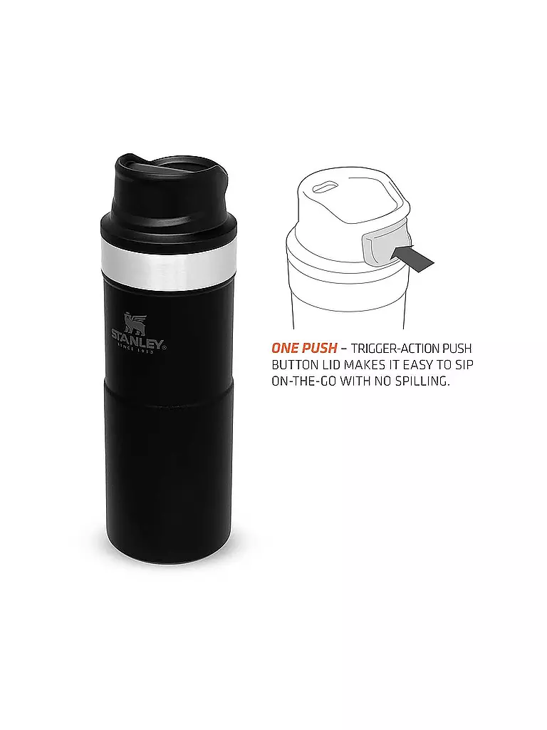 STANLEY | Trigger-Action Travel Mug 0,35l Schwarz | schwarz