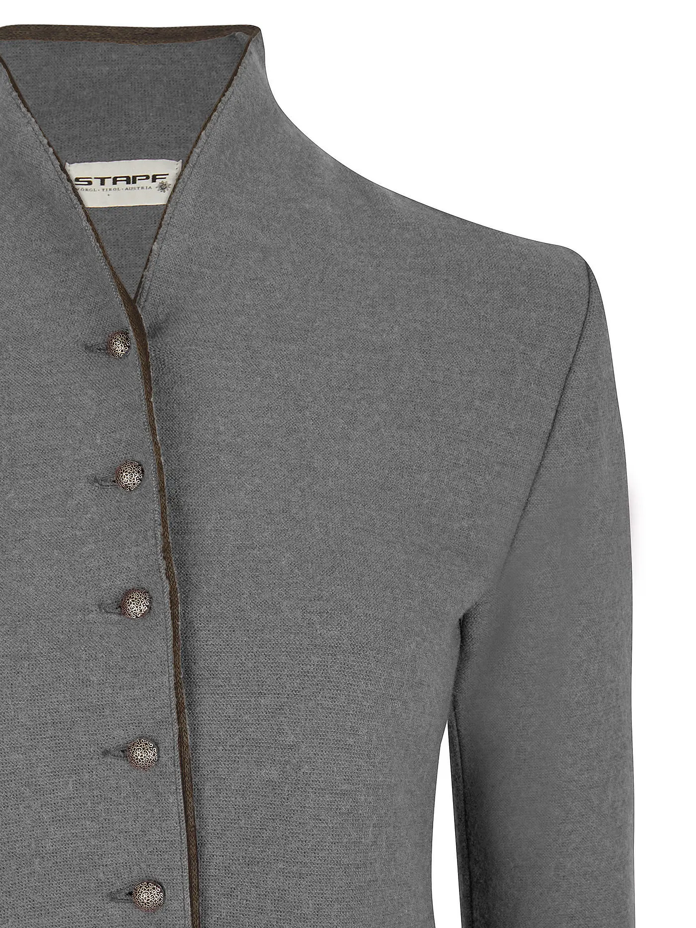 STAPF | Trachtenstrickjacke BRUNA | grau