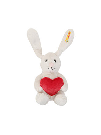 STEIFF | Plüschtier HOPPIE HASE LOVE 16cm Hellgrau 