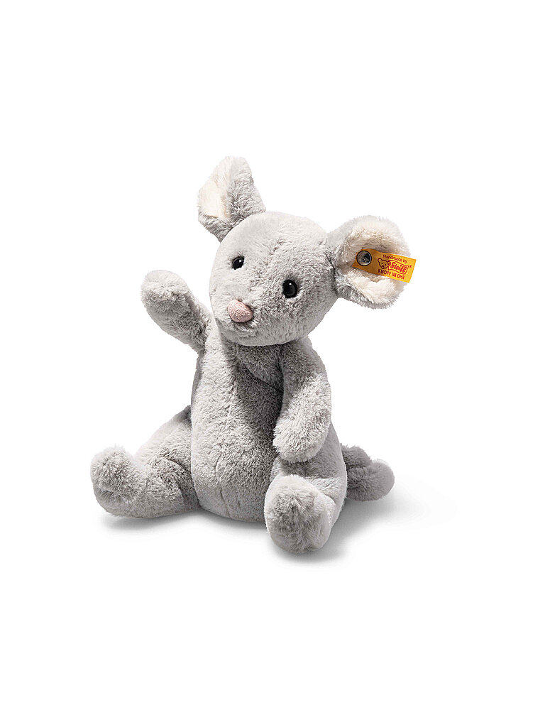 STEIFF Plüschtier CHEESY MAUS 19cm sitzend  hellgrau