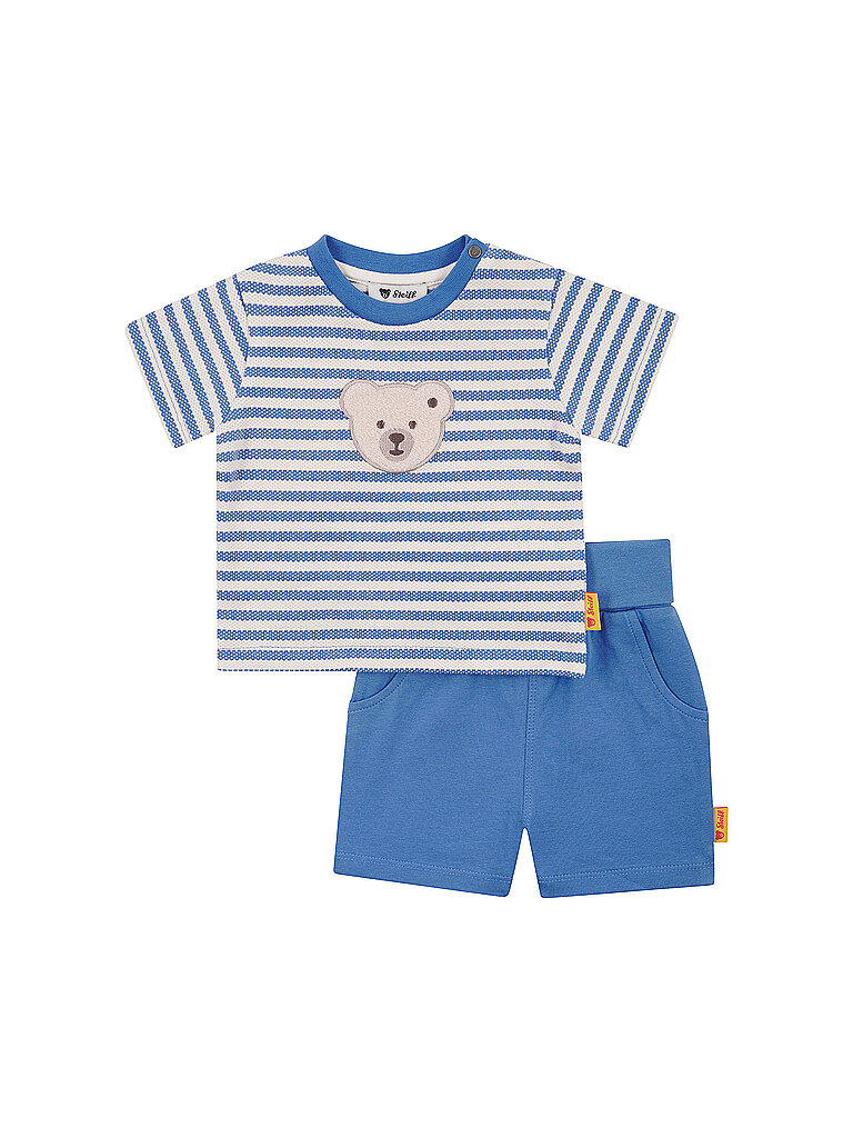 STEIFF Baby Set Shirt und Bermuda  blau | 80