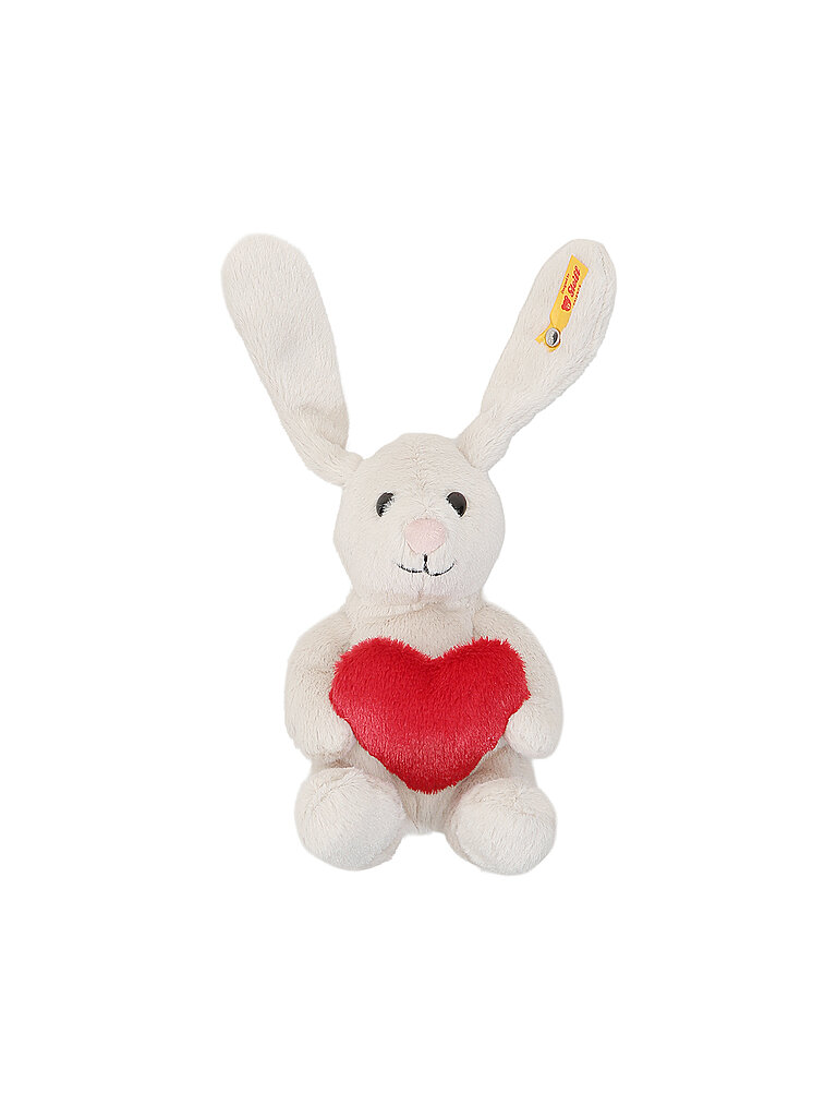 STEIFF Plüschtier HOPPIE HASE LOVE 16cm Hellgrau  hellgrau