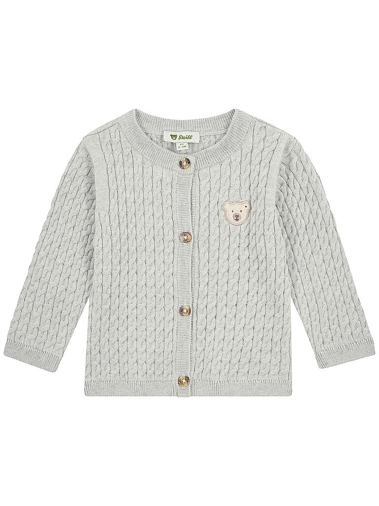 STEIFF Baby Strickjacke  hellgrau | 68