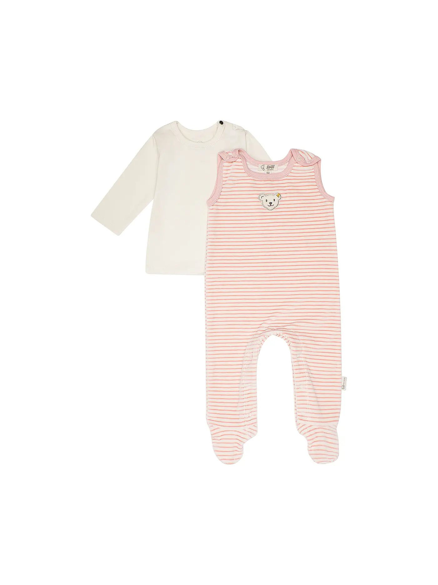 STEIFF | Baby Strampler Set 2 teilig | rosa