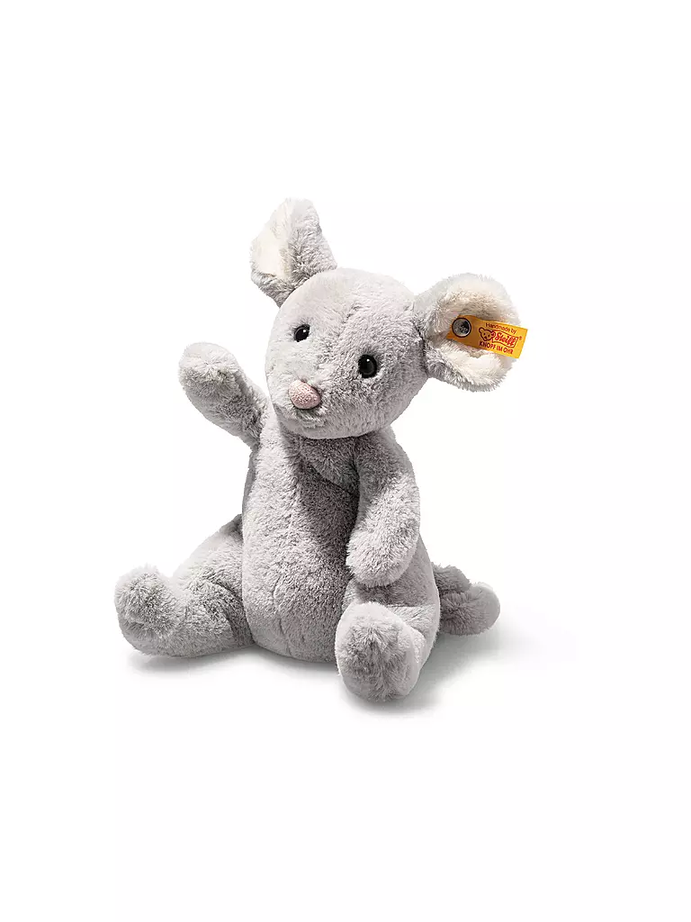 Steiff Snorry Wolf Sitzend, 60 Cm Großer Plüschwolf – Kuscheltier Aus Streichelweichem Webpelz, Mit Knopf Im Ohr