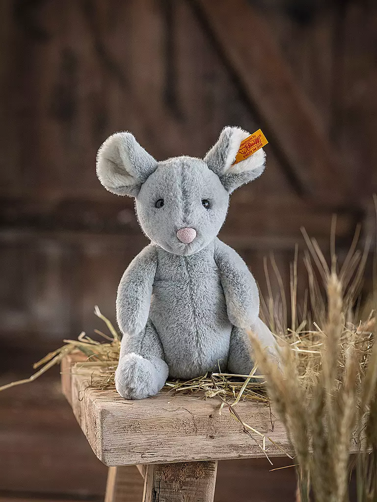 Steiff Snorry Wolf Sitzend 60 Cm – Kuschelweiches Plüschtier Aus Webpelz, Mit Knopf Im Ohr