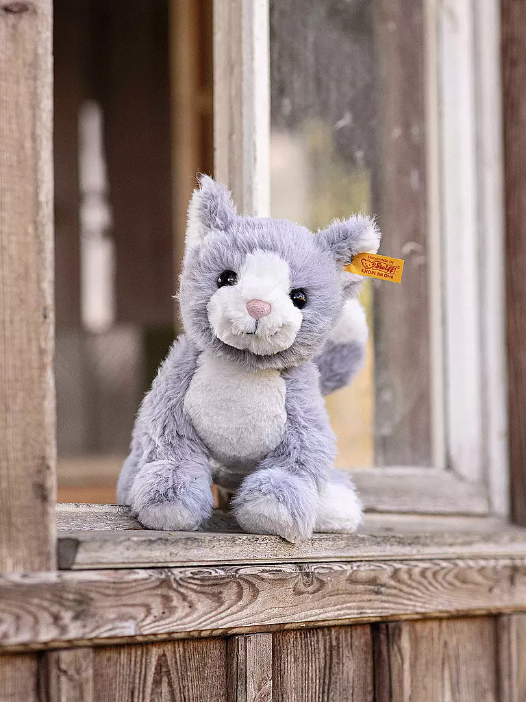 STEIFF | Soft Cuddly Friends Cassie Katze 26cm | hellblau