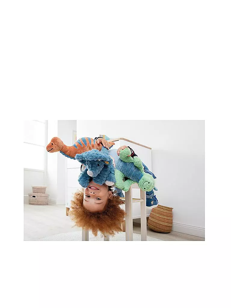 STEIFF | Soft Cuddly Friends Dixi Triceratops 28cm | blau