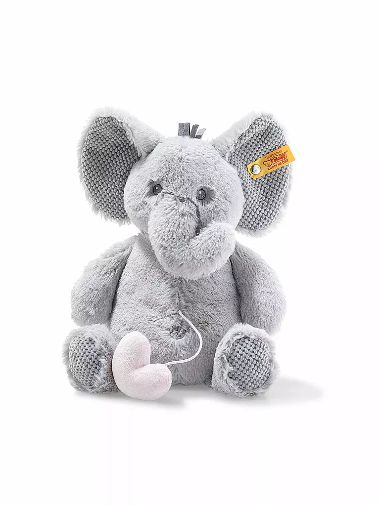 STEIFF | Soft Cuddly Friends Ellie Elefant Spieluhr 26cm 241765 | grau