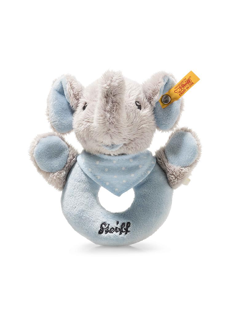 STEIFF | Trampili Elefant Greifring mit Rassel 13cm  | blau