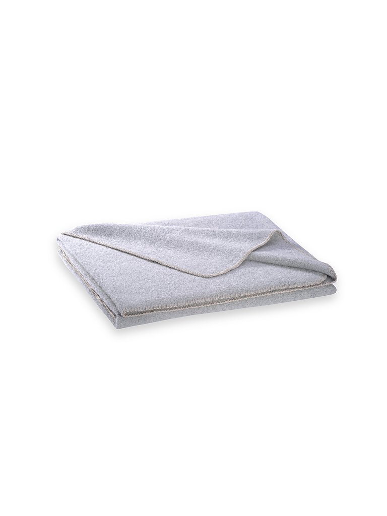 STEINER 1888 Wolldecke Alina 150x190cm marmor grau