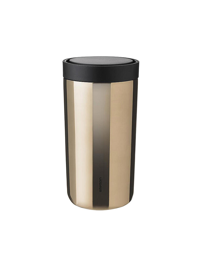 STELTON | To Go Click Stahl Becher 0,2L Dark Gold | gold