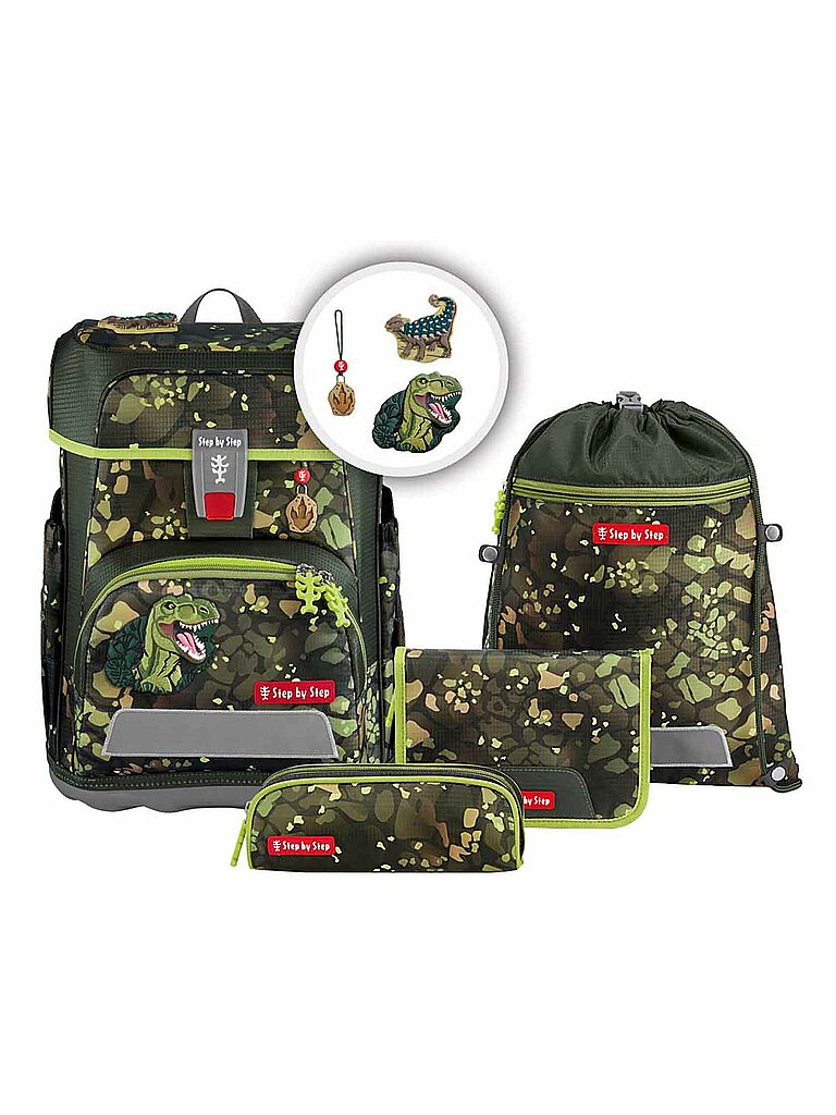 STEP BY STEP Schultaschen Set 5tlg CLOUD Dino Torex