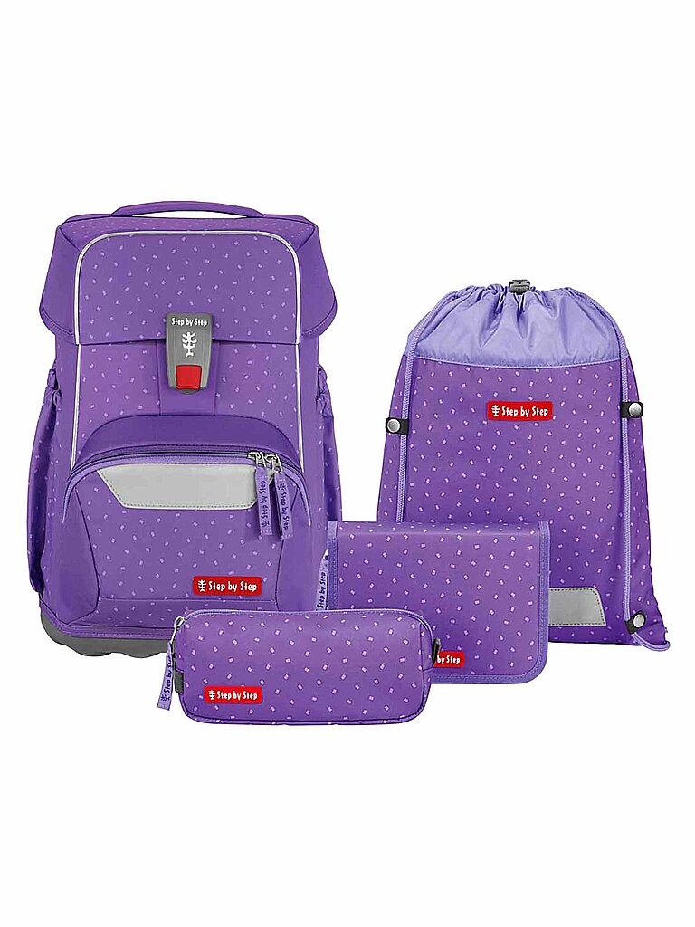 STEP BY STEP Schultaschen Set 4tlg BASIS Purple Konfetti