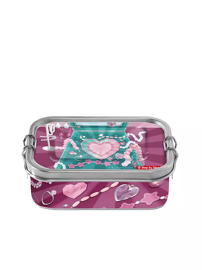 STEP BY STEP | Edelstahl Lunchbox - Glitter Heart Hazel | bunt