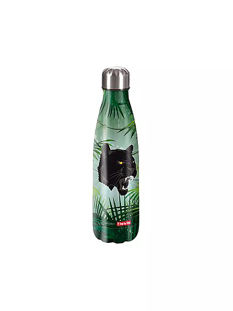 STEP BY STEP | Edelstahl Trinkflasche 0,5L Wild Cat Chiko | bunt