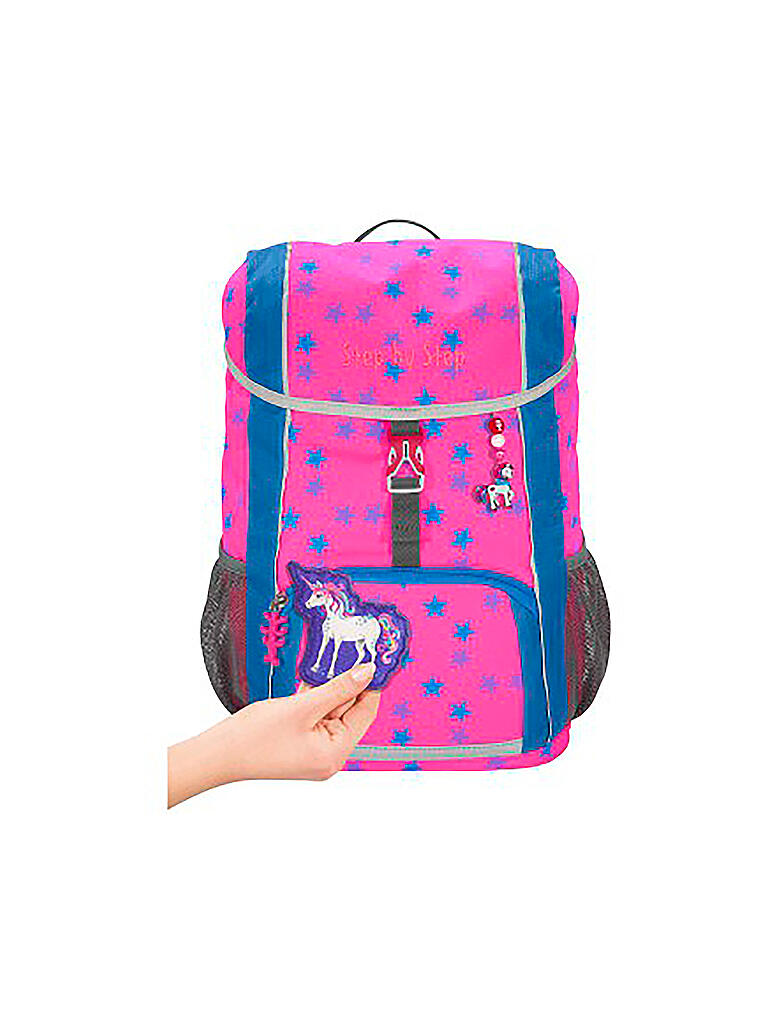 STEP BY STEP | KID Rucksack Set 3tlg NEON Colorful Unicorn | rosa