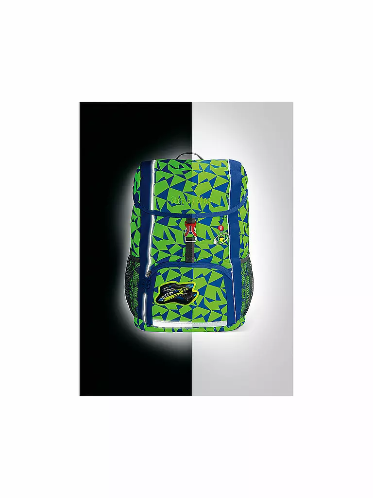 STEP BY STEP | KID Rucksack Set 3tlg NEON Star Catcher | grün