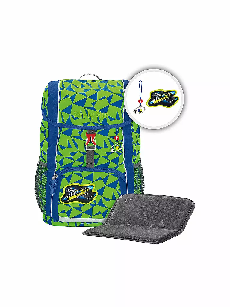 STEP BY STEP | KID Rucksack Set 3tlg NEON Star Catcher | grün