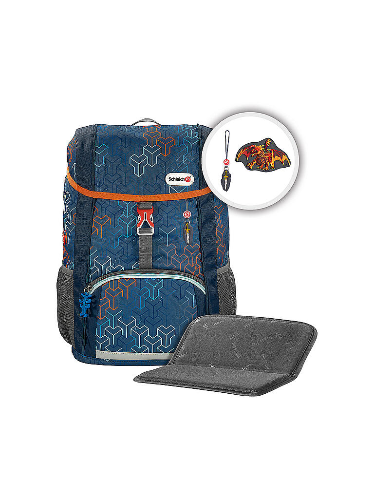 STEP BY STEP | KID Rucksack Set 3tlg Schleich Lava Dragon | schwarz