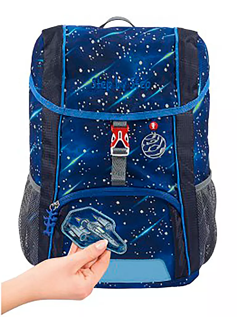 STEP BY STEP | Kinder Rucksack KID Reflect 3tlg Star Shuttle | dunkelblau