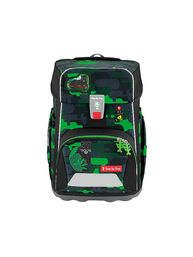 STEP BY STEP | Schulrucksack Set GIANT 5tlg. Black Cat Chiko  | Schwarz