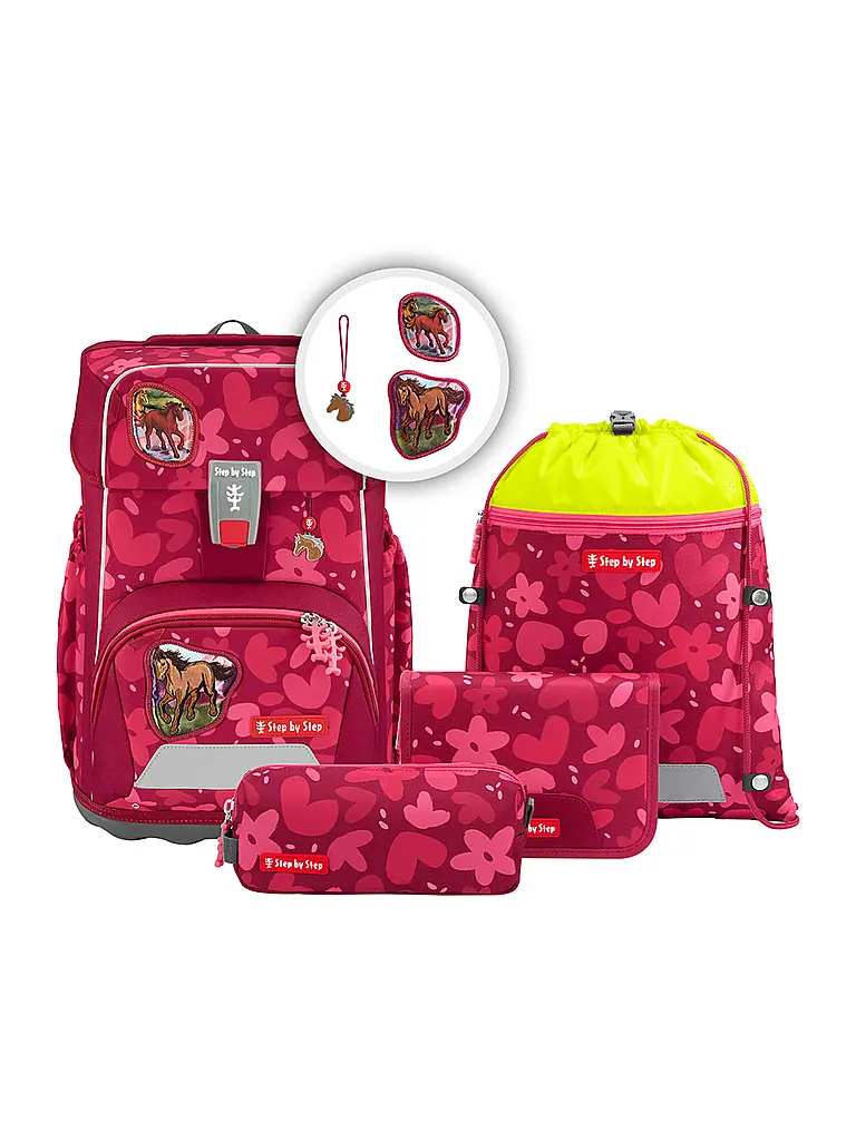 STEP BY STEP | Schulrucksack Set GIANT 5tlg. Wild Horse Nora | Rot