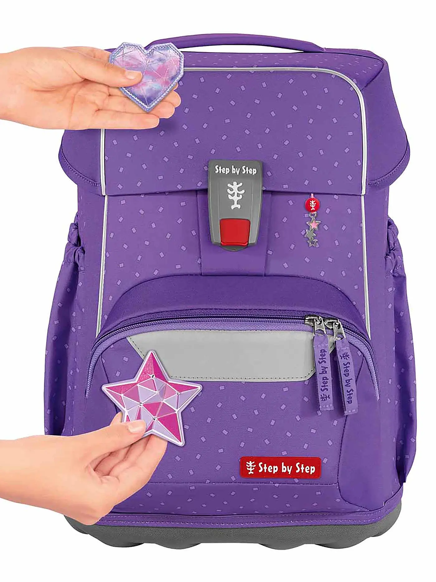 STEP BY STEP | Schultaschen Set 4tlg BASIS Purple Konfetti | lila