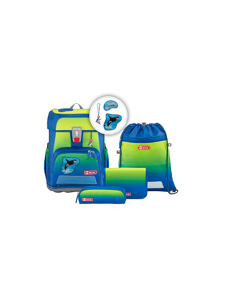 STEP BY STEP | Schultaschen Set 5tlg Cloud Ozean Orca Limited Edition | blau