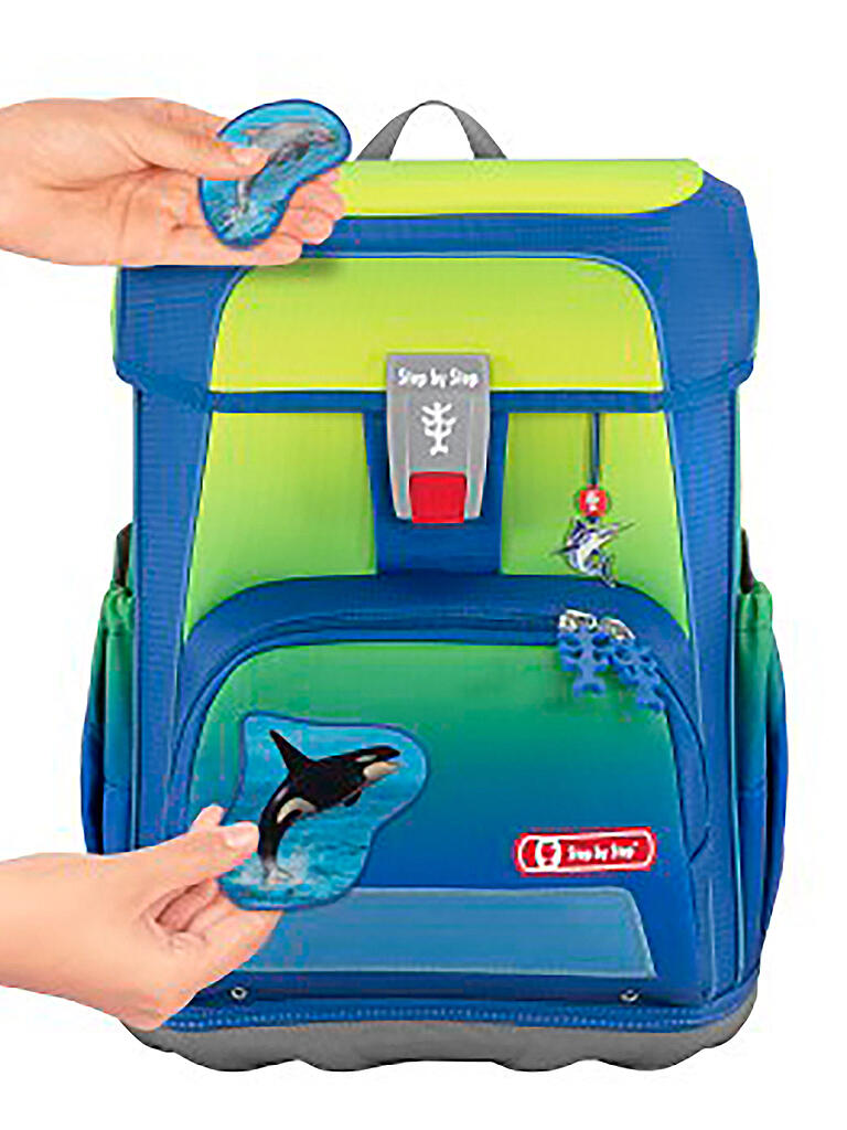 STEP BY STEP | Schultaschen Set 5tlg Cloud Ozean Orca Limited Edition | blau
