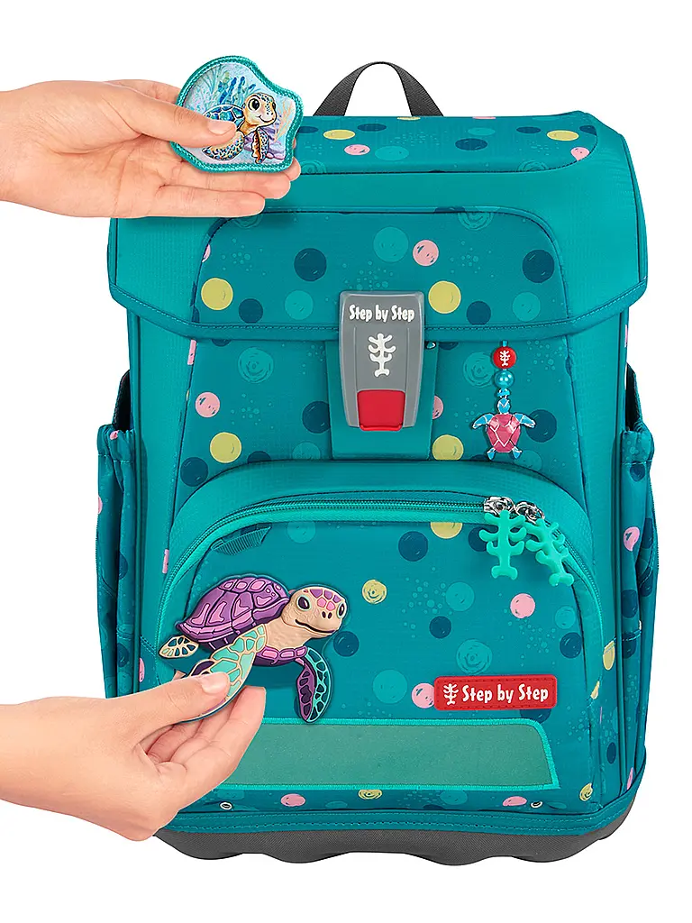 STEP BY STEP | Schultaschen Set 5tlg CLOUD Turtle Josie  | Türkis