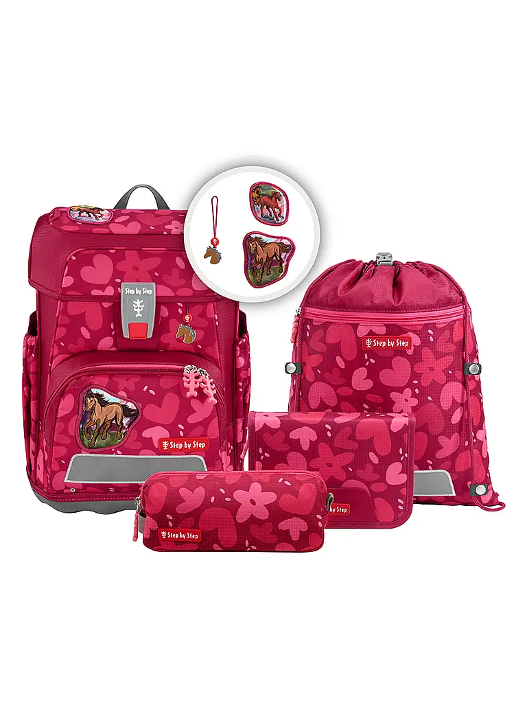 STEP BY STEP | Schultaschen Set 5tlg CLOUD Wild Horse Nora | Rot