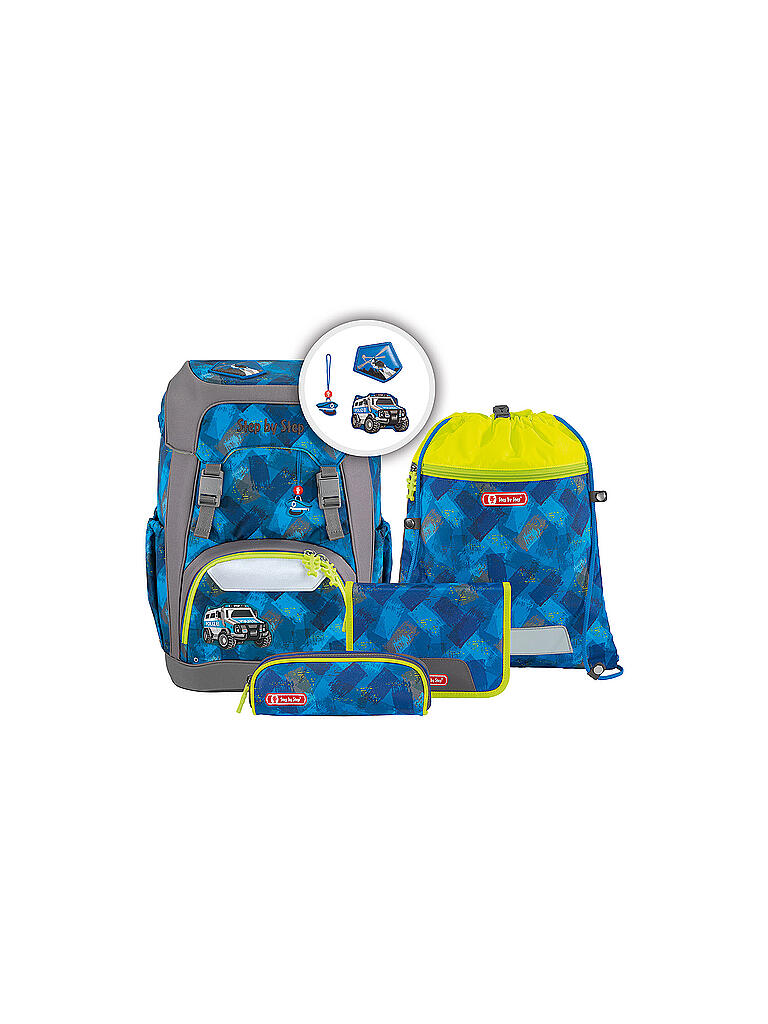 STEP BY STEP | Schultaschen Set 5tlg Giant City Cops | blau