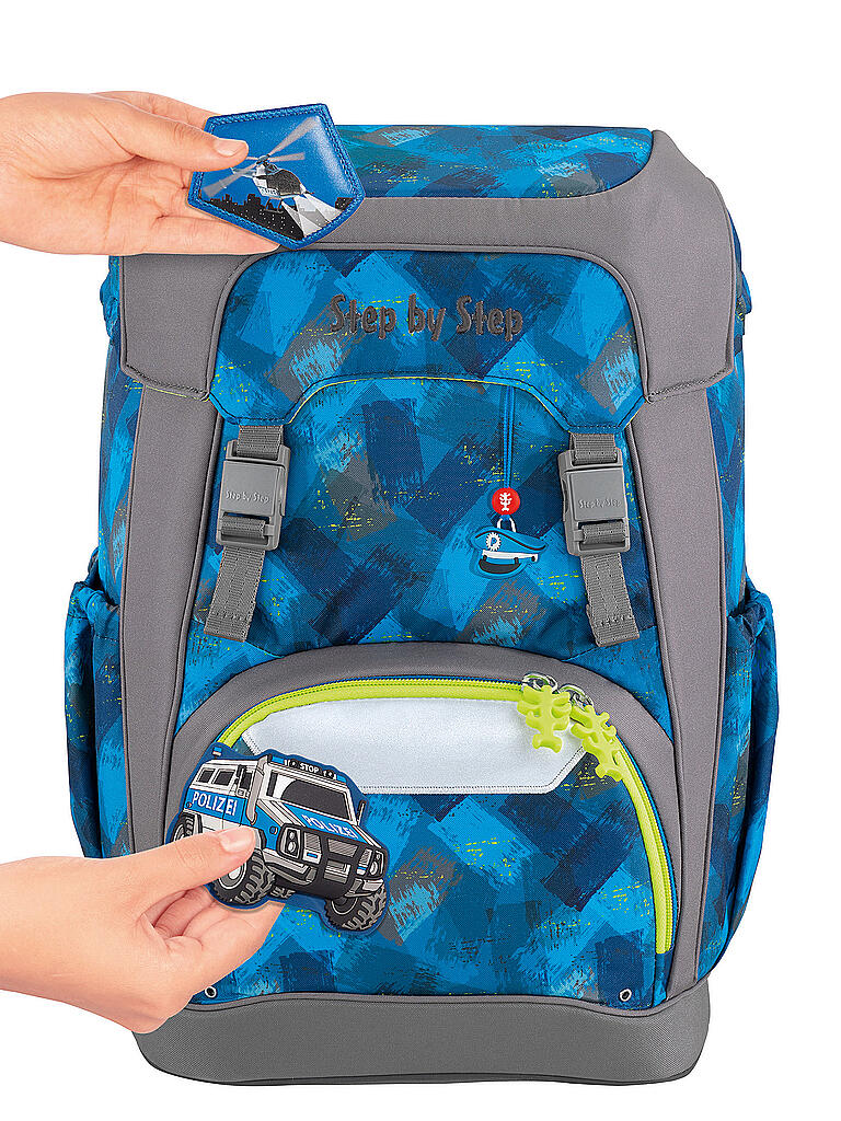 STEP BY STEP | Schultaschen Set 5tlg Giant City Cops | blau
