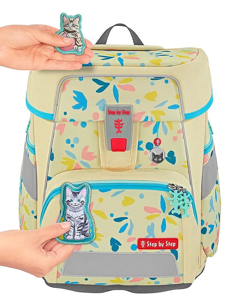 STEP BY STEP | Schultaschen Set 5tlg SPACE Cat Lilly  | Creme