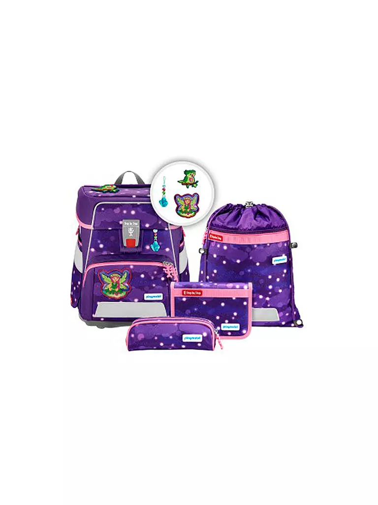 STEP BY STEP | Schultaschen Set 5tlg SPACE Playmobil Adventures of Ayuma Leavi | lila