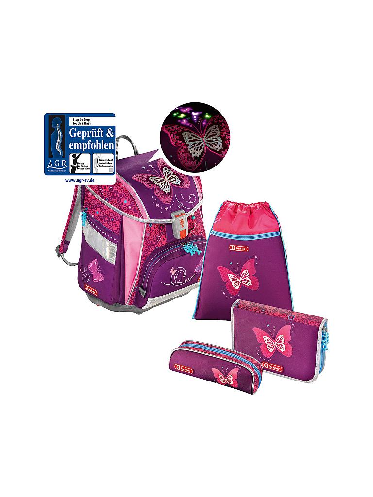 STEP BY STEP | Schultaschen-Set "Touch 2 Flash" 4-tlg. (Shiny Butterfly) | 