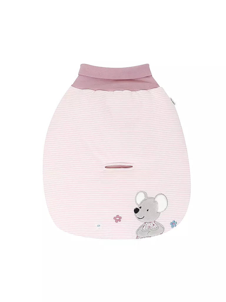 Jouet De Poussette Sterntaler - Souris Mabel Avec Hochet - Attache Velcro - Rose/Multicolore - Dès La Naissance