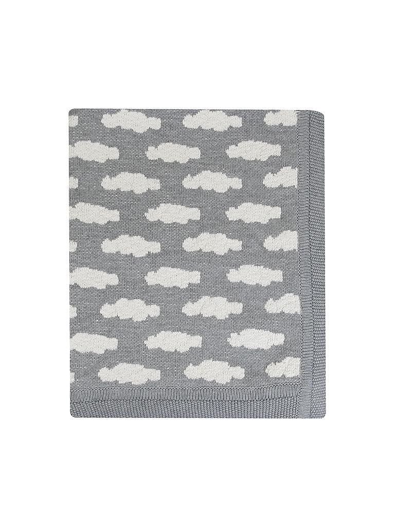 STERNTALER | Baby-Strickdecke - Plaid   "Wolken" | grau